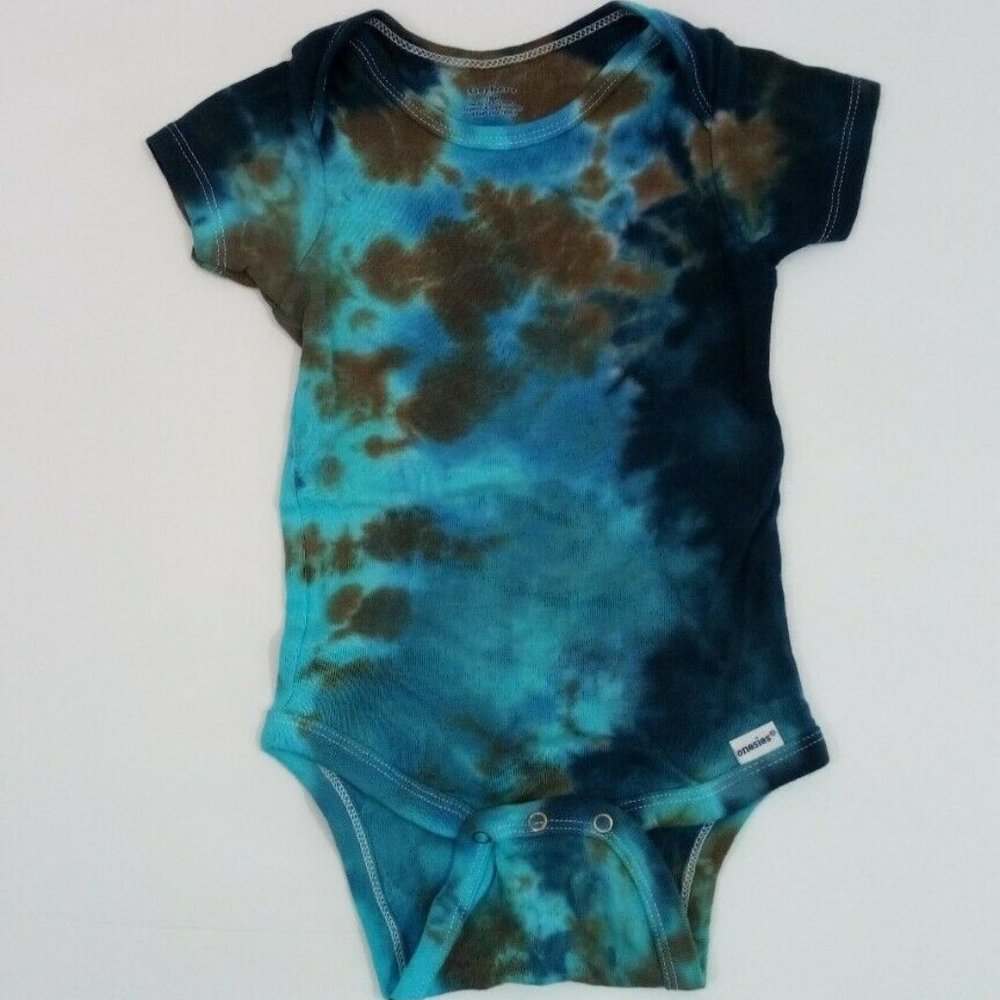 Hand Dyed Tie Dye Tee Cotton Jersey Snap One - Picture 1 of 3